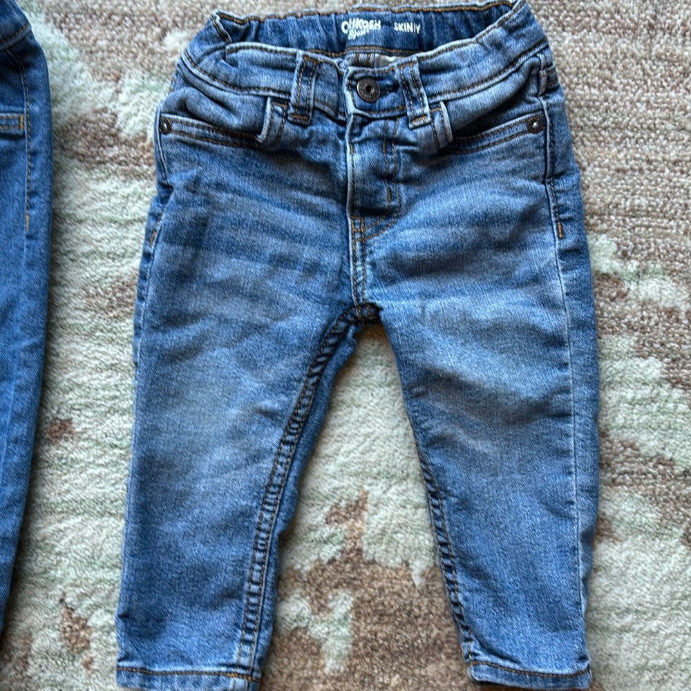 Osh Kosh skinny stretch denim jeans 12 months and Levi’s 18 months jeans
